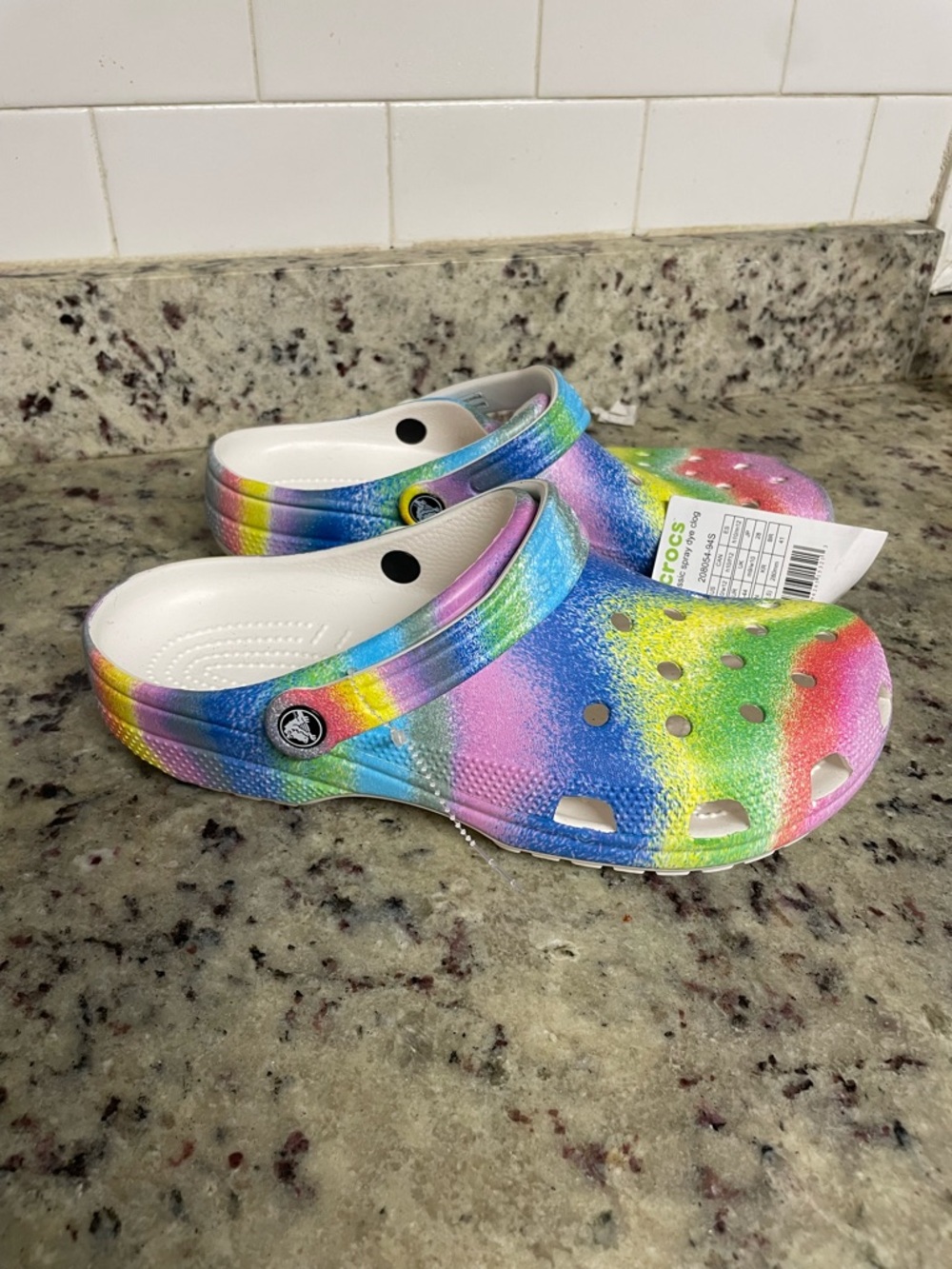 Crocs color tie dye colorful clog slip on shoe men 10 woman 12 summer